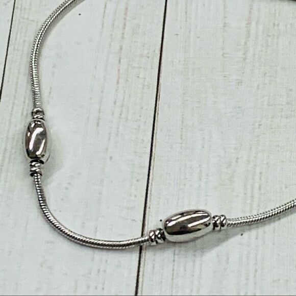 Sterling Silver Bead Station Bracelet - Picture 3 of 3